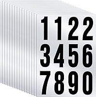 Vista 8 de Tenare 16 juegos de calcomanías de números, reflectantes para buzones, de vinilo, impermeables, para letreros de residencia, puertas, camiones