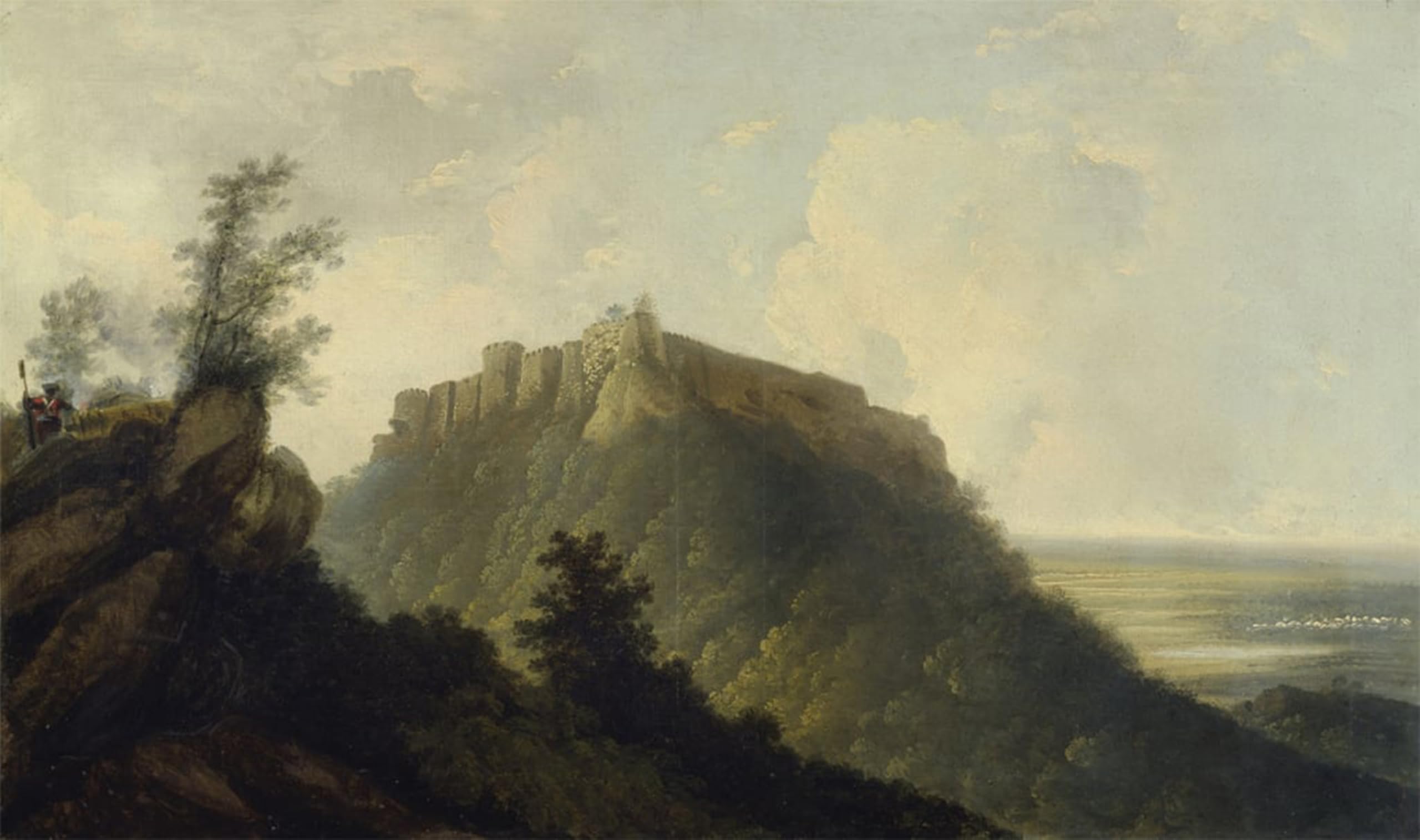 ARTXLXXBN Famous Painting Art Wall Decor Abstract Art Picture the Fort of Bidjegur by William Hodges Animal Pictures for Home Decor 60x90cm
