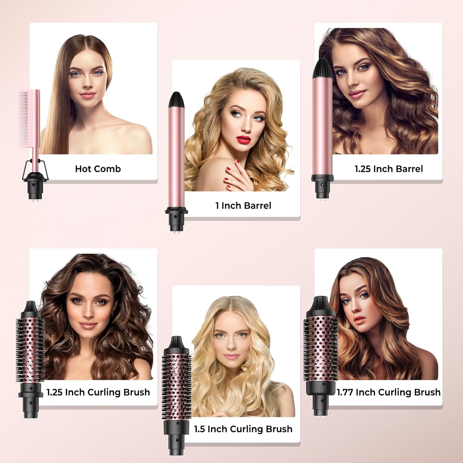 Curling Iron, 1.25 Inch Professional Ceramic Tourmaline Barrel for Long Lasting Curls & Waves, Adjustable Heat Settings