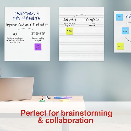 Miniatura 6 de STAPLES Ultra Sticky Tabletop Easel Pad, 20" x 23", 20 SheetsPad (ST62836)