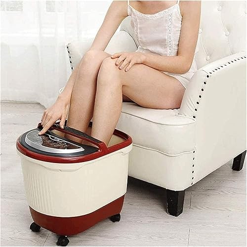 Miniatura 3 de Masajeador de baño de pies con chorros de burbujas de calor, rodillos de masaje motorizados, bañera de pies con tiempo y temperatura ajustables