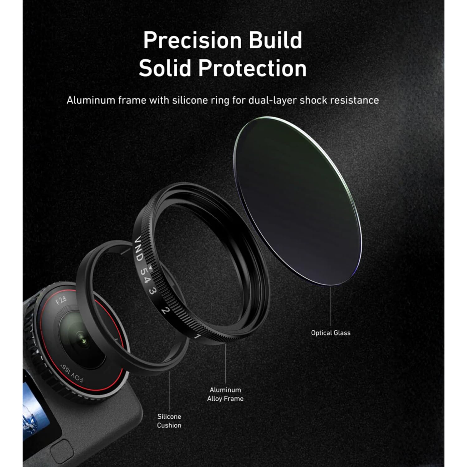 TELESIN CPL ND Filter Kit for DJI Osmo Action 6, 4 Pack CPL ND8 ND16 ND32 Action 6 Filter, Snap-On Neutral Density Polarising Filter, HD Optical Glass/Multi-Coated Filters — Amazon image 16