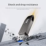Netac 512GB Portable External USB Solid State Drive Type-c and USB 3.2 Dual Interface, up to 550MB/s for Data Storage, Expansion of Storage for Photos/Videos/Music/Files, US8