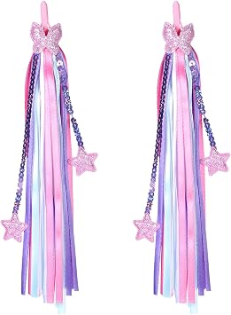 1 Pair Kids Bicycle Handlebar Streamers, Bicycle Tassel for Girls, Bike Streamers for Girl