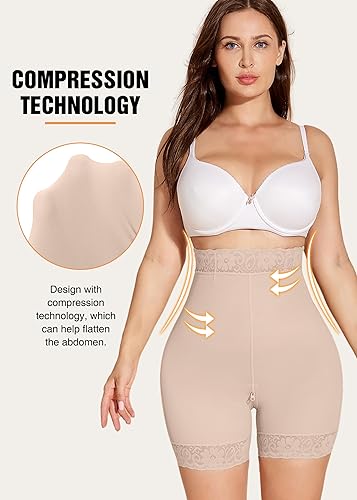 Miniatura 3 de SHAPSHE Faja moldeadora para mujer, pantalones cortos con control de abdomen, moldeador de cuerpo, cintura alta, levantador de glúteos, ropa