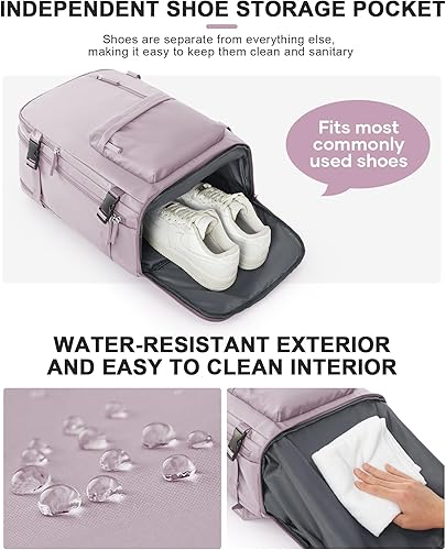 Miniatura 3 de VGCUB Mochila grande de viaje para trabajo, negocios, mochila para computadora portátil aprobada para vuelo, para mujeres y hombres, mochila de