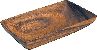 Pacific Merchants K0425 Acaciaware 8- by 5- by 1.5-Inch Acacia Wood Rectangle Serving Tray