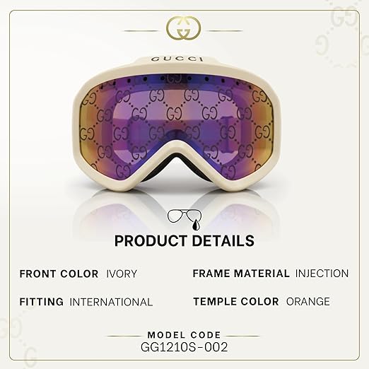 Gucci GG1210S Ski Mask Goggles + Bundle with eSHADES Luxury