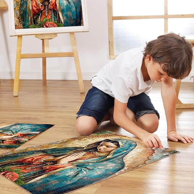 Foto 4 de 6 de Virgen de Guadalupe Rompecabezas de 1000 Piezas para Adultos Juguetes educativos de Aprendizaje Juegos…