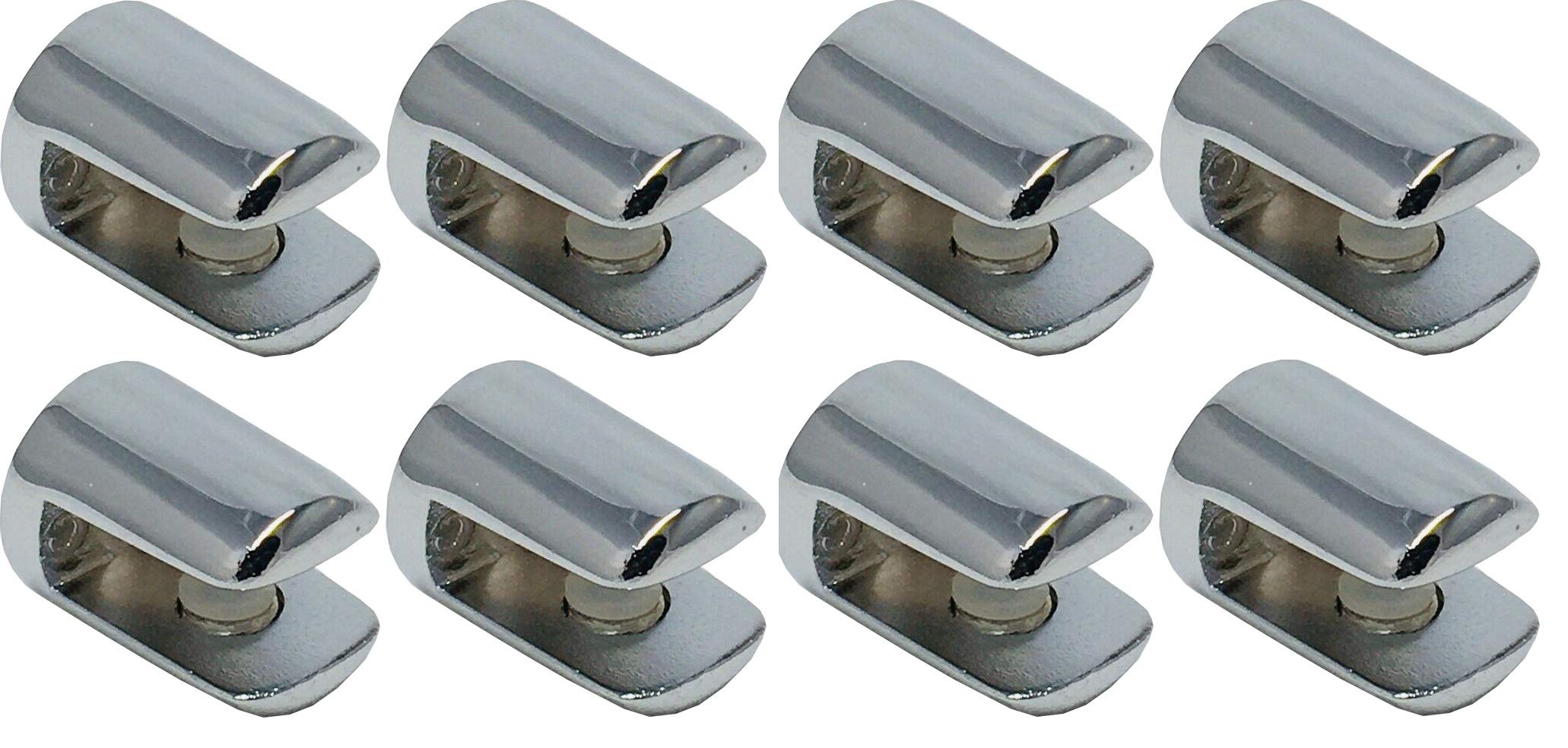 City Deco Pack of 8 Small Supports for Glass Shelf 4-6mm Thick - Polished Brass Plated