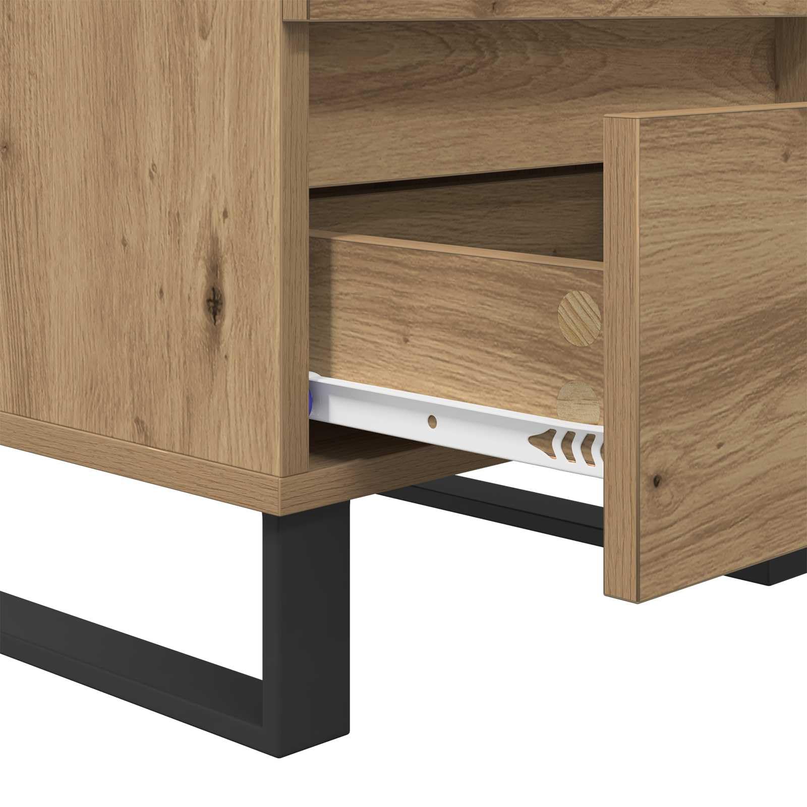 vidaXL Nachttisch 2 STK. Artisan-Eiche 40 x 35 x 50 cm Holzwerkstoff