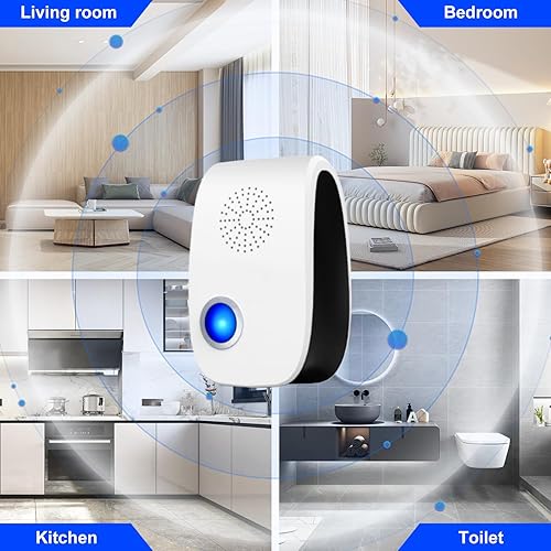 Miniatura 7 de Repelente ultrasónico mejorado, repelente de plagas para interiores, enchufe electrónico para cucarachas, hormigas, roedores, ratones, insectos,