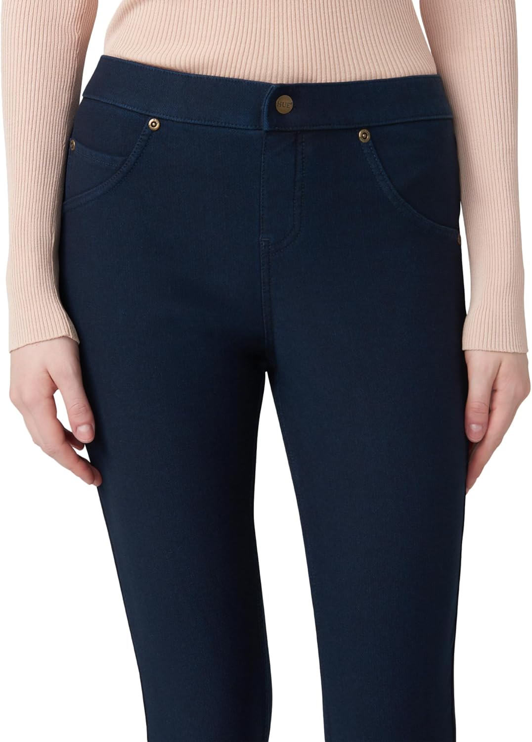Hue Womens Ultra Soft Fleece Lined Denim Leggings - Image 4
