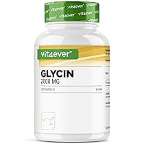 Glicina – 365 Kapseln – Dosaggio Elevato Mit 2000 Mg Pro Porzione Giornaliera – Purezza Particolarmente Elevata – Senza Additivi – Vegan