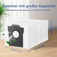 howekuze 10 db porszívó porzsák Dreame L40s Pro Ultra/L10s Ultra/X40/X50/L10 robotporszívóhoz 3
