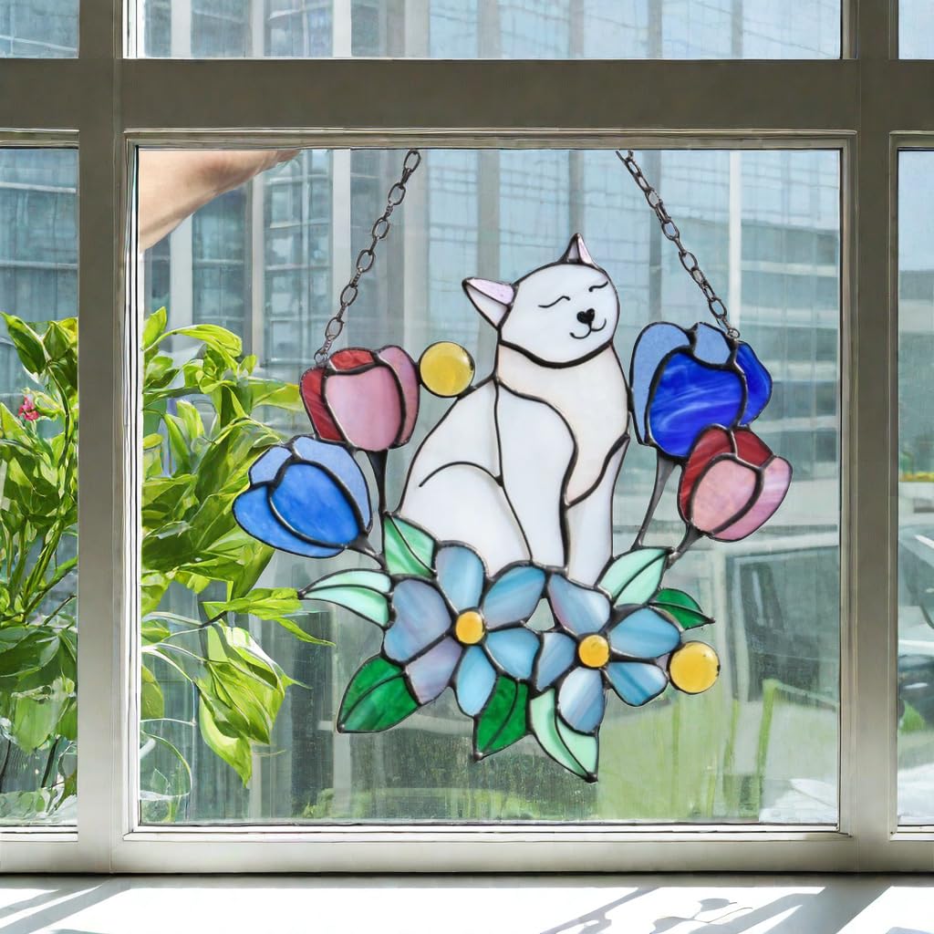 Attrape-soleil En Forme De Chat – Panneau En Verre Teinté