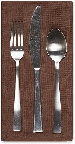 Miniatura 2 de DII Juego de servilletas sólidas, 20x20, marrón corteza, 6 piezas