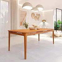 Mesa de Jantar 8 Lugares 210cm Miriti Cabecasa Madeiramadeira Caramelo