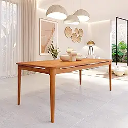 Mesa de Jantar 8 Lugares 210cm Miriti Cabecasa Madeiramadeira Caramelo