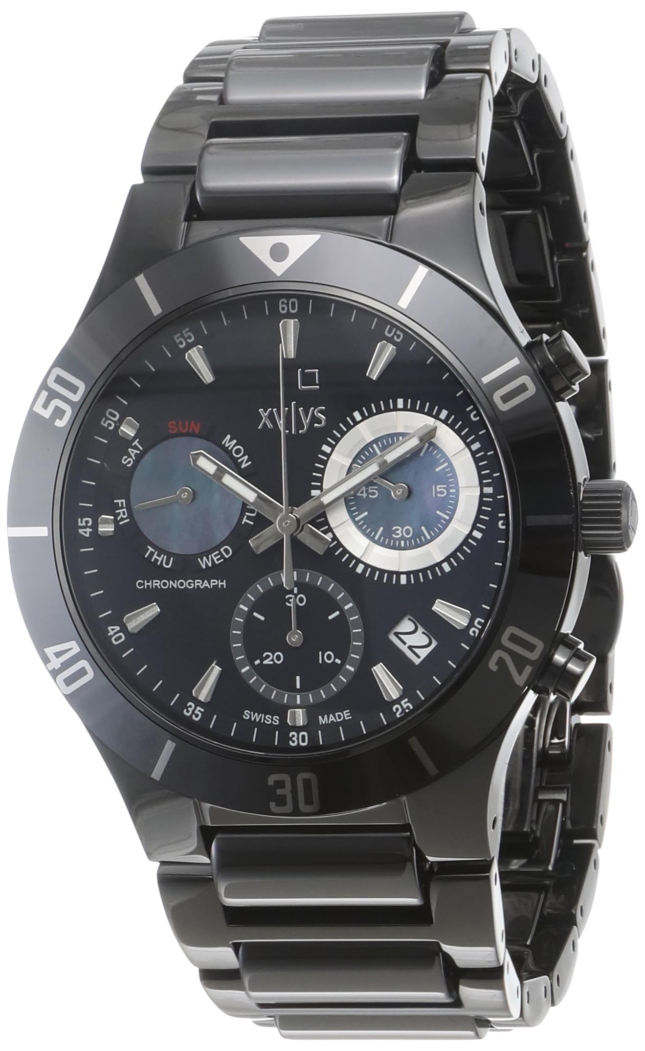Titan Xylys Quartz Chronograph Black Dial Stainless Steel & Ceramic Strap Watch for Men-NS9295DM05 (B0CSZ4CHWJ) Amazon Price History, Amazon Price Tracker