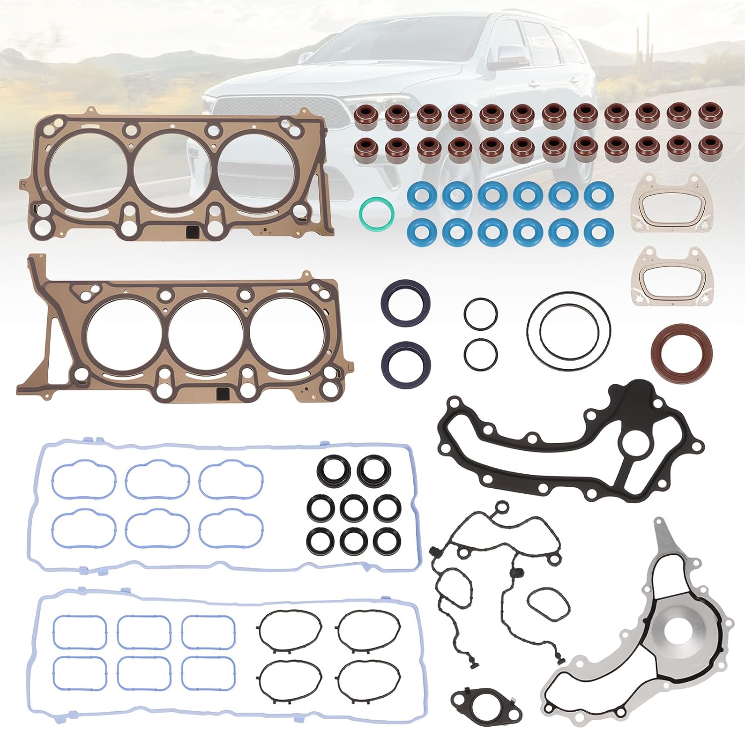 HGS1184 3.6L Cylinder Head Gasket Set HS55401 Fit for Jeep Gladiator, Grand Cherokee, Wrangler, Dodge Charger, Durango, Chrysler Pacifica, Voyager, Ram 1500 & ProMaster, 2016-2023