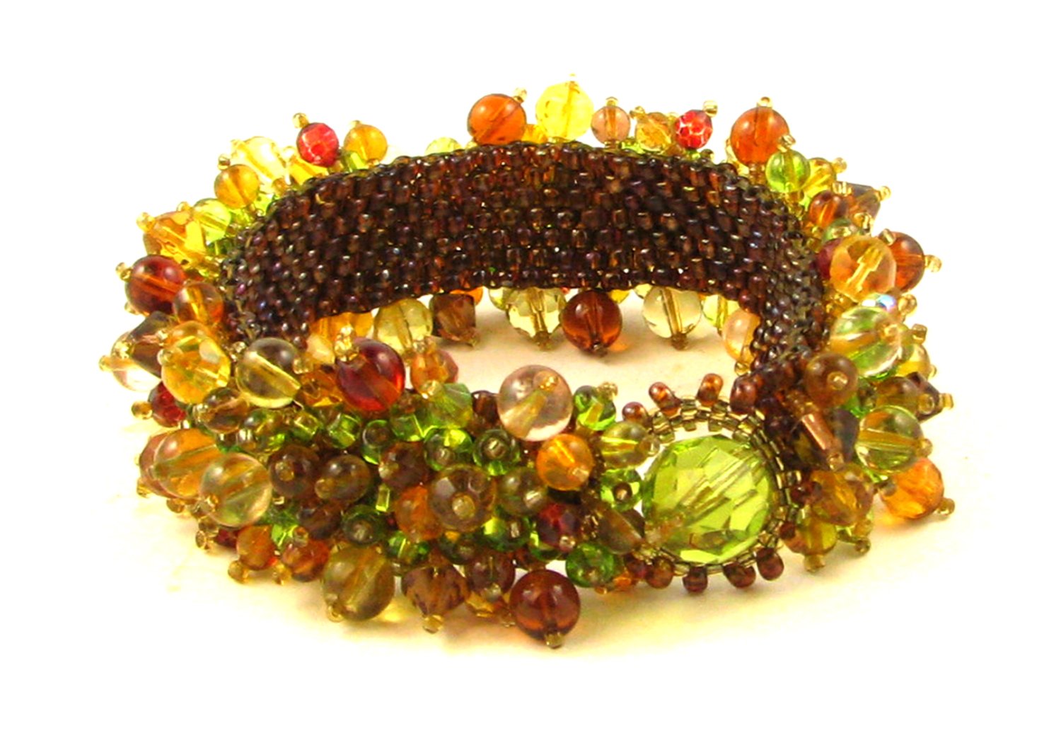 Beads East Caterpillar in Gold Beaded Bracelet Kit by Ann Benson