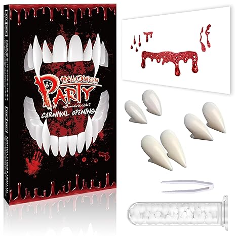 Gothic Vampire Fangs for Halloween Makeup & Cosplay