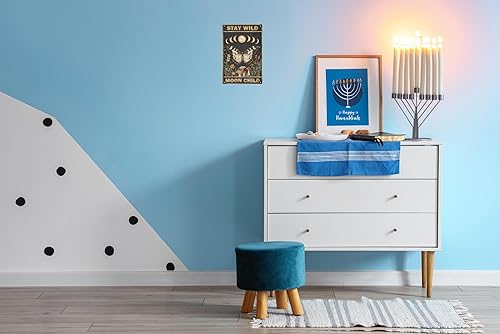 Miniatura 5 de Decoración de pared de cocina Moon Girl Stay Wild Moon Child Sign Retro Mushroom Decoración de pared para baño, sala de estar, cafetería, decoración