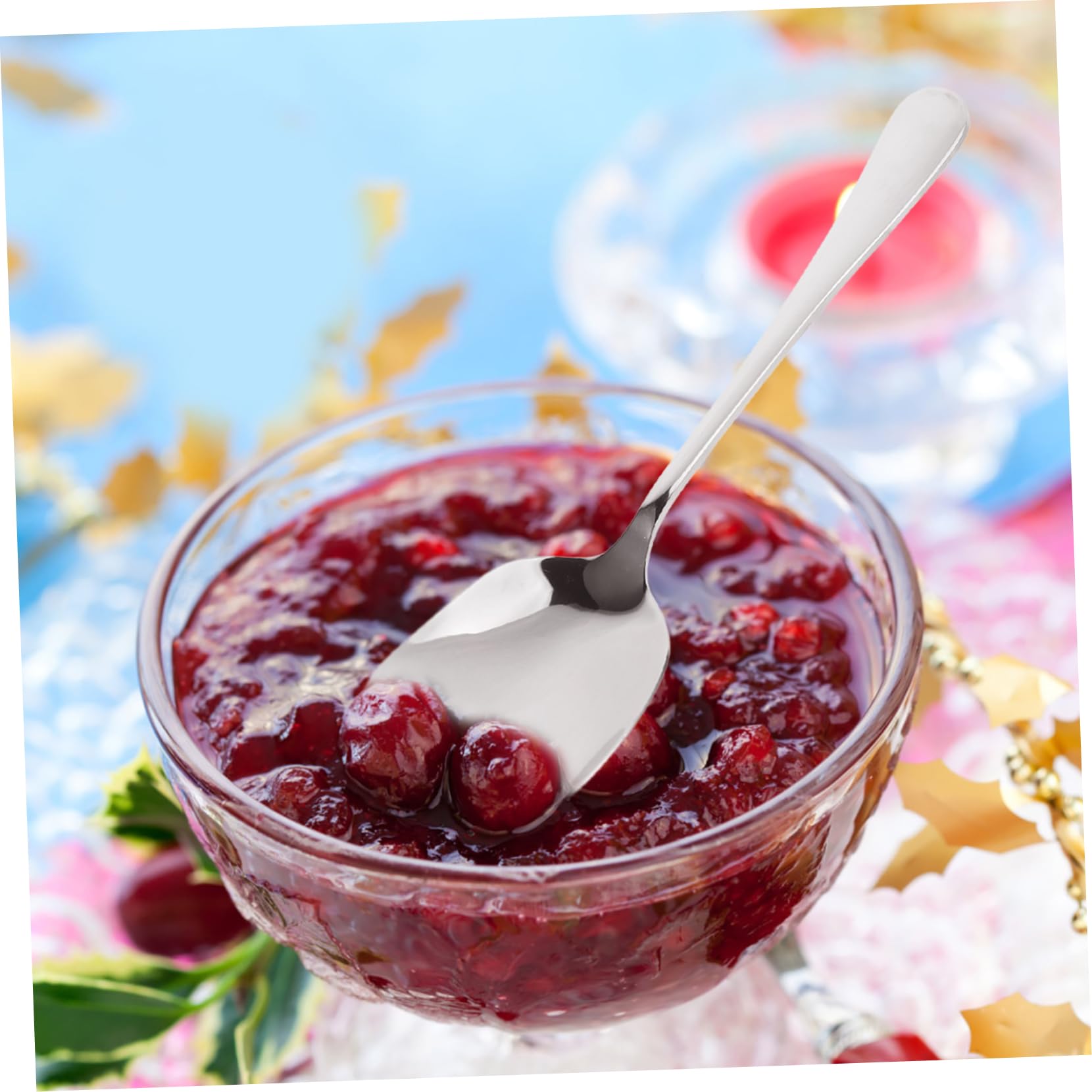 COLLBATH 6stücke Edelstahl Servierlöffel Groß Silber Für Partys Catering Küche Bankette Familienfeiern Spülmaschinenfest Bestecklöffel
