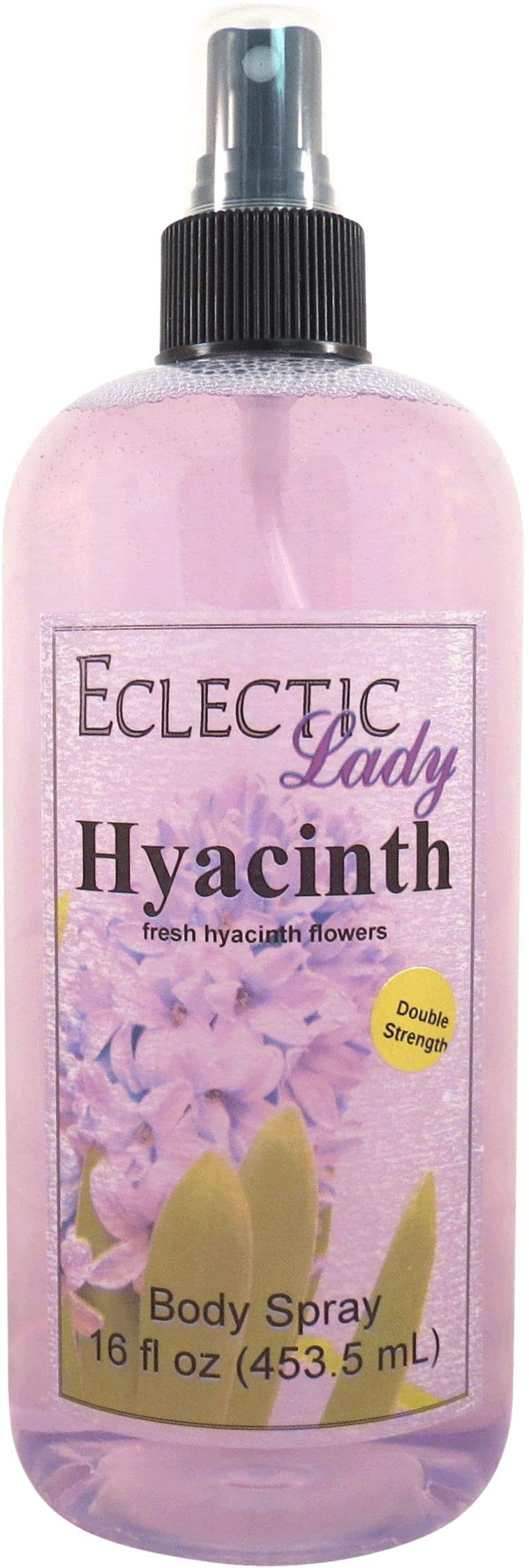 Eclectic Lady Hyacinth Body Spray, Double Strength, 16 ounces, Body Mist for Women with Clean, Light & Gentle Fragrance, Cologne with Soft, Subtle Aroma For Daily Use