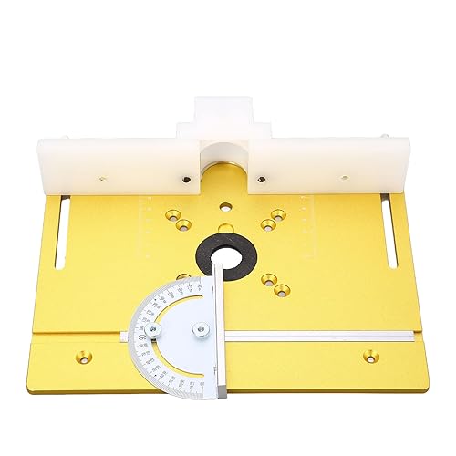 Miniatura 27 de Kit de sistema de elevación de enrutador de metal, placa base de inserción de carpintería de aluminio para hacer su propia mesa de enrutador