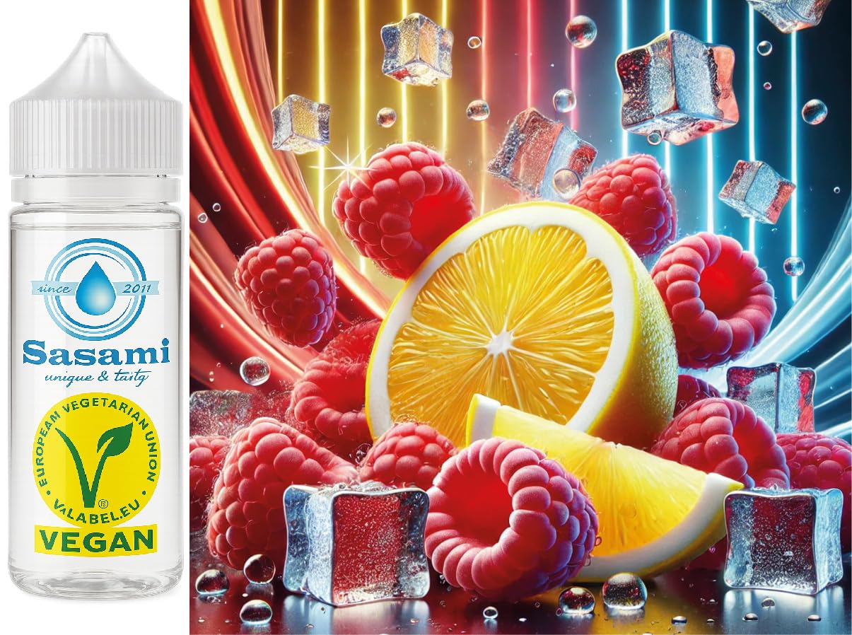 Raspberry Lemon Freeze – malina cytryna Ice aromat koncentrat – Wegański – Sasami – 100ml