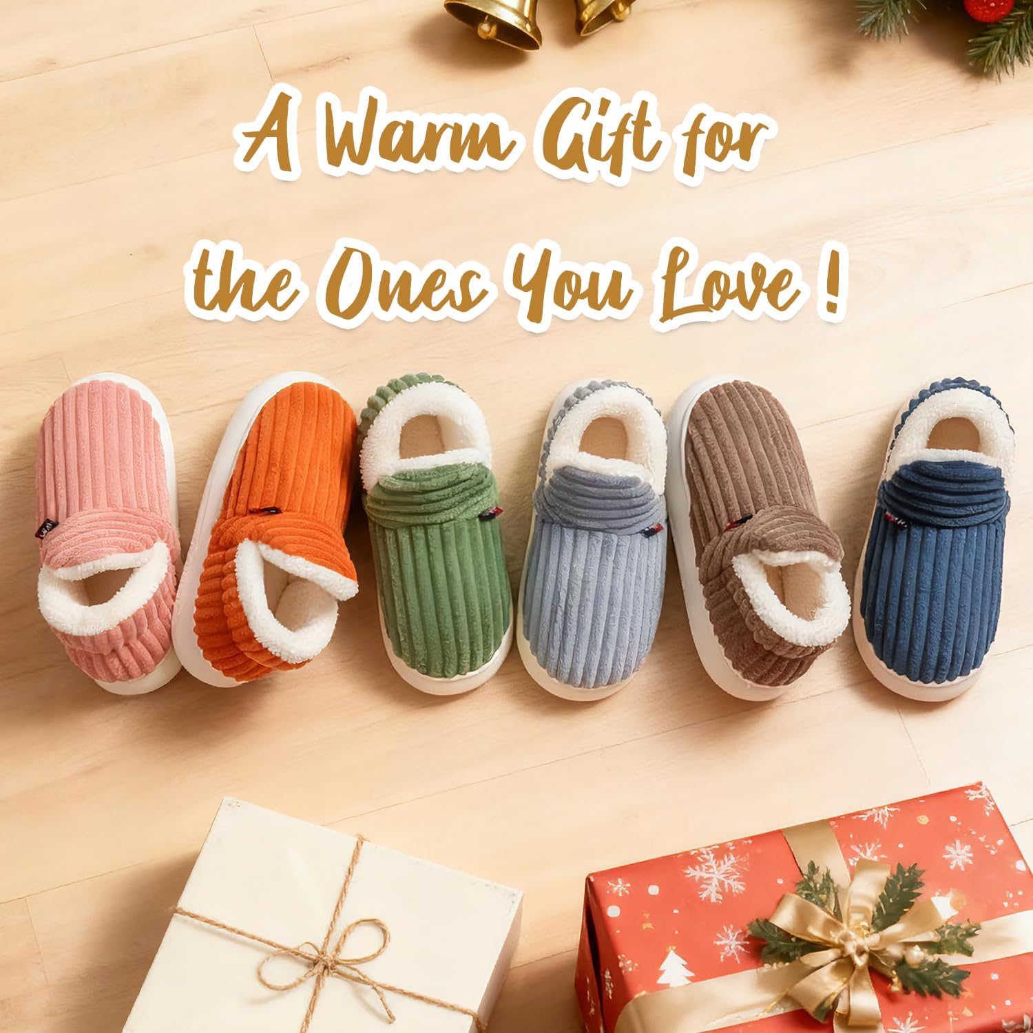Drecage Womens Fuzzy Slippers Mens, Fleece Lined House Slipper for Ladies, Extra Plush Warm Indoor Outdoor Slippers with Heel Cover & Non-Slip Sole, Cozy Memory Foam Home Shoes