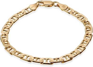 Solid Flat Mariner Link Chain Bracelet 