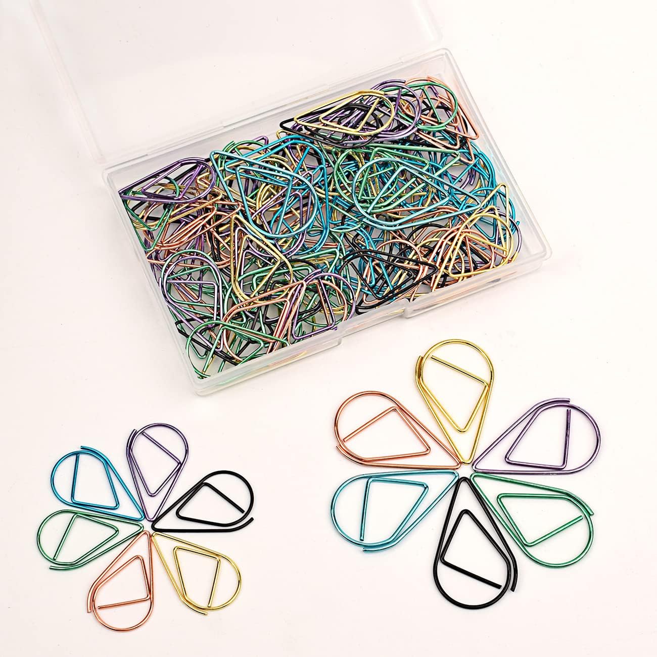 Multicolor Paperclips Metal Paper Clips Colored Paper Clamp Note Clips for School Office Wedding (100 Pieces)