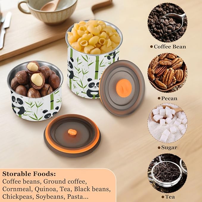 ALAZA Panda Airtight Canister 900ml Acero Inoxidable Almacenamiento Comida miniatura 7