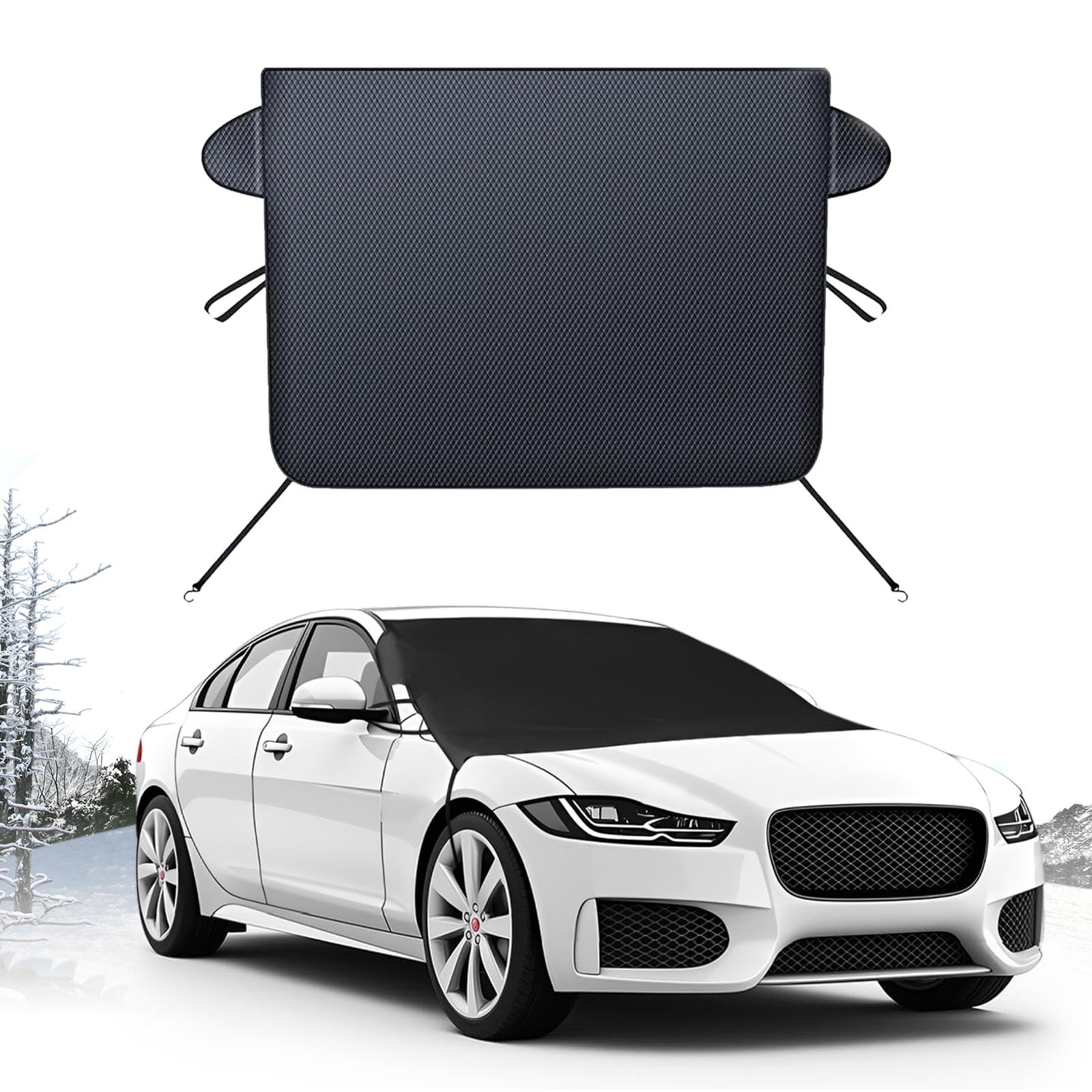 Weatherforce 360 All-Weather Windshield Ice Cover, Car Windshield Cover for Ice and Snow, Waterproof, Side Mirror Protector, Fits for Most Standard Cars & SUV (Large)