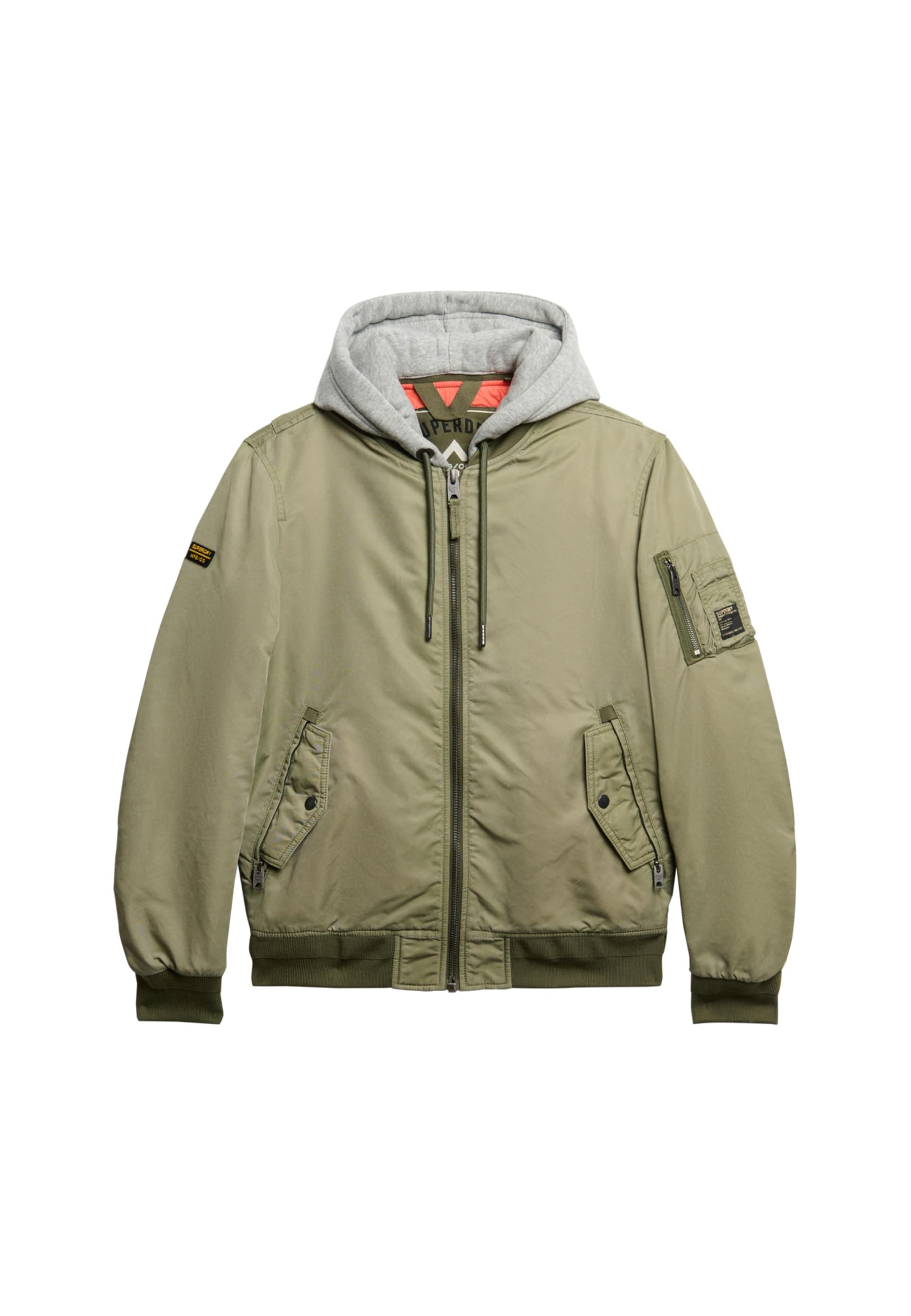 Superdry Washed Olive Green Olive Green Military Ma1 Bomber Jacket, Xxxl