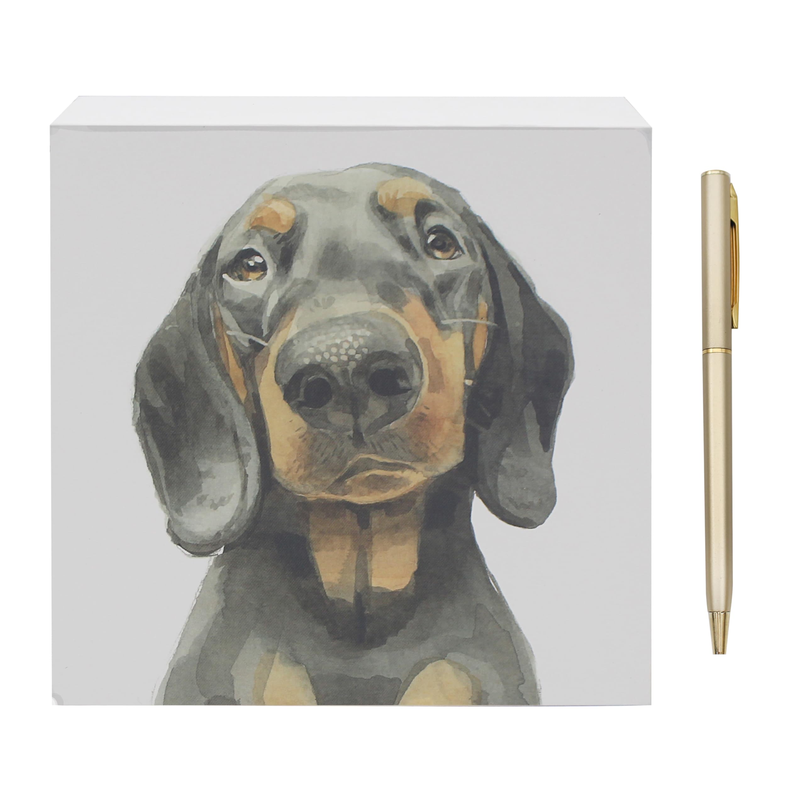 Lesser & Pavey Dachshund Memo Block Robert James Hull for Home & Office | Stylish Notepads & Writing Pads For Daily Use | Compact Note pad & Memo Pads for Daily Notes & Reminders
