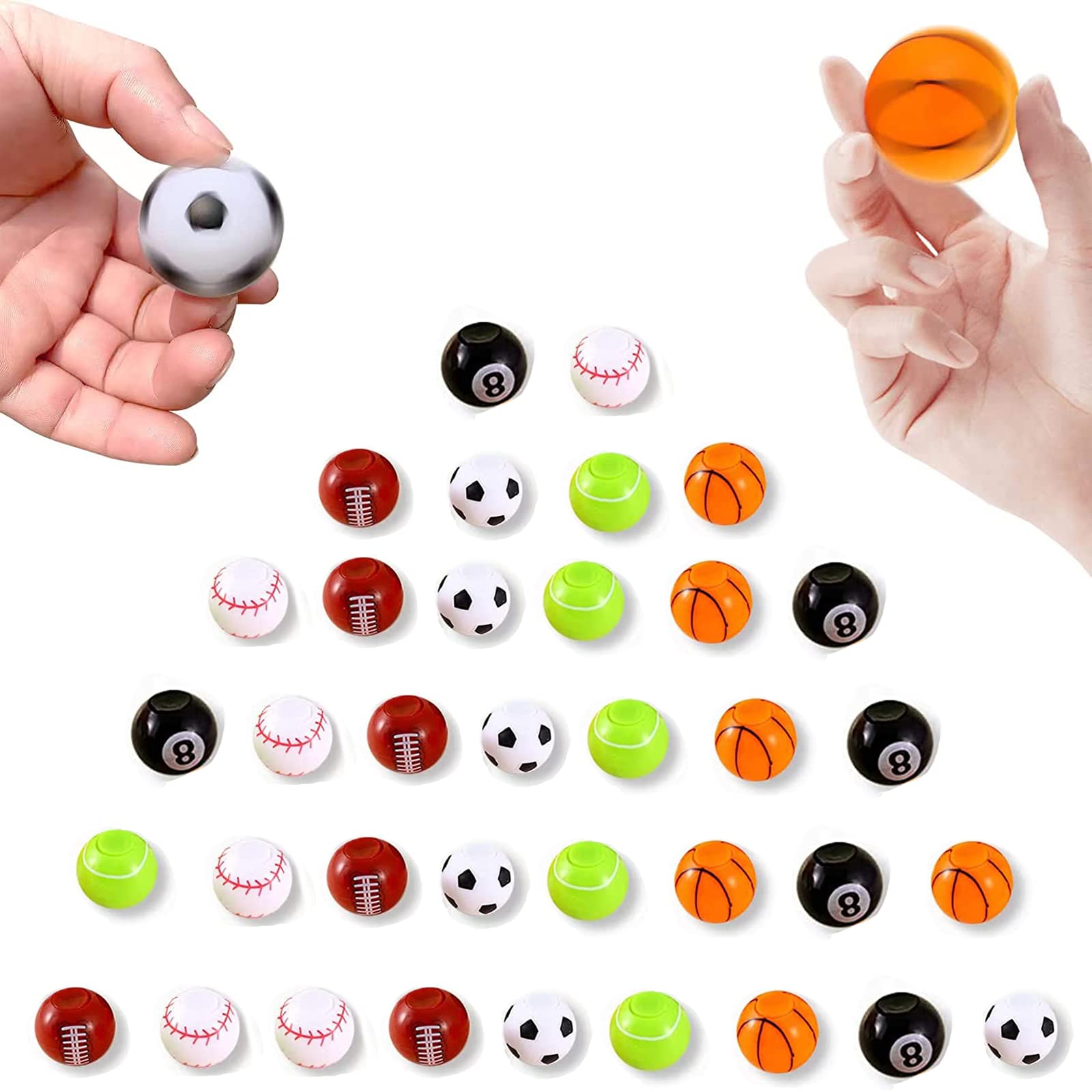 Wougzan Mini Sports Balls Toys for Kids,sports stress balls,Goody Bag fillers ,Treasure Box Toys for Classroom Prizes,Soccer Balls Party Favors for Easter Basket ,Egg Fillers