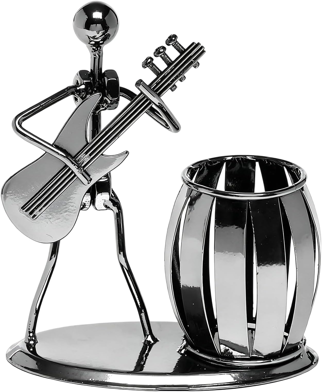 Guitar Pen Holder, Creative Pencil Holder for Desk Multipurpose Metal Pen Holder, Desktop Accessories Desk Organiser for Kids, School, and Office Stationary
