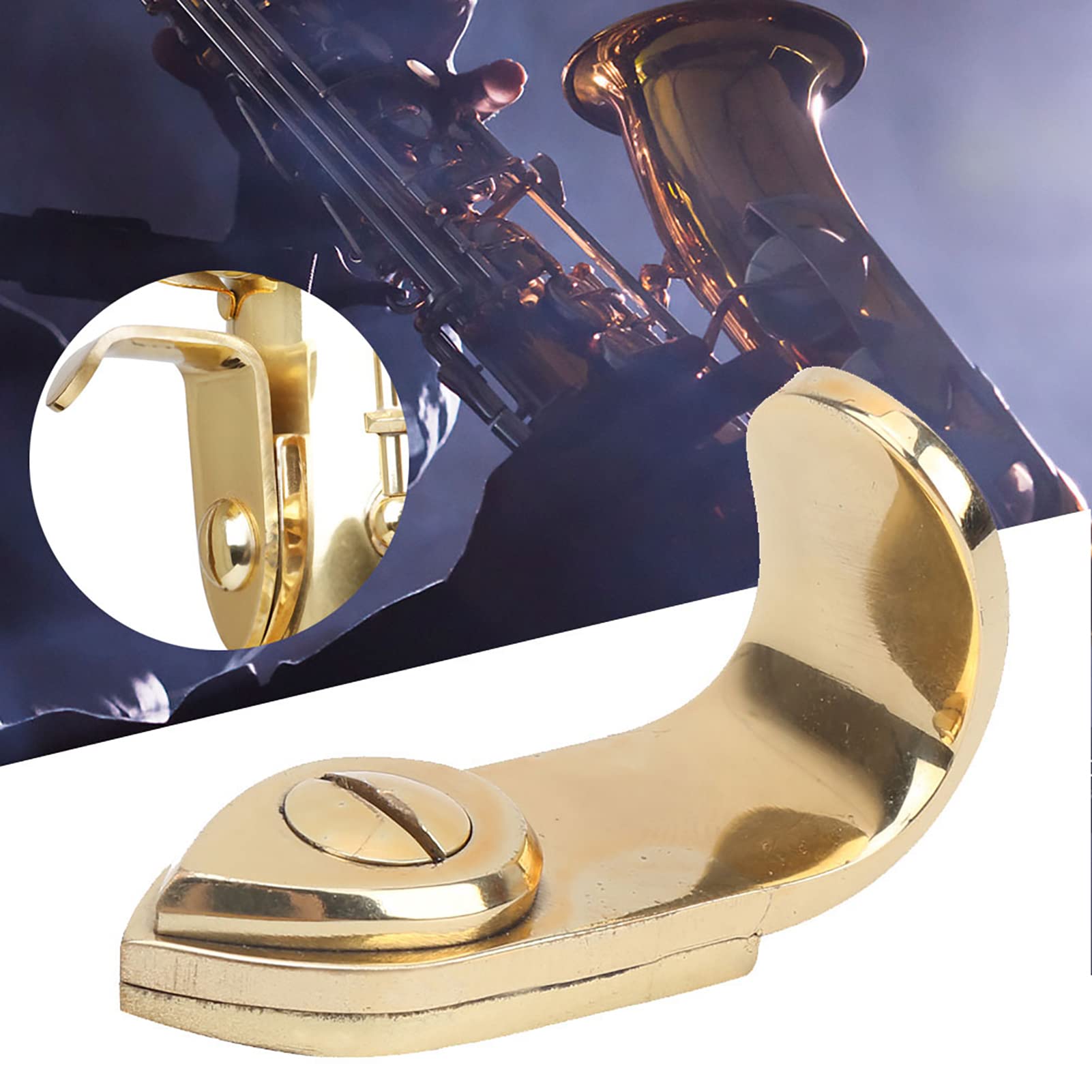 Repose-Doigt De Saxophone, Repose-Pouce en Métal Universel en Laiton Accessoires De Repose-Pouce Pièces D'instruments à Vent pour Saxophone Ténor Soprano Alto