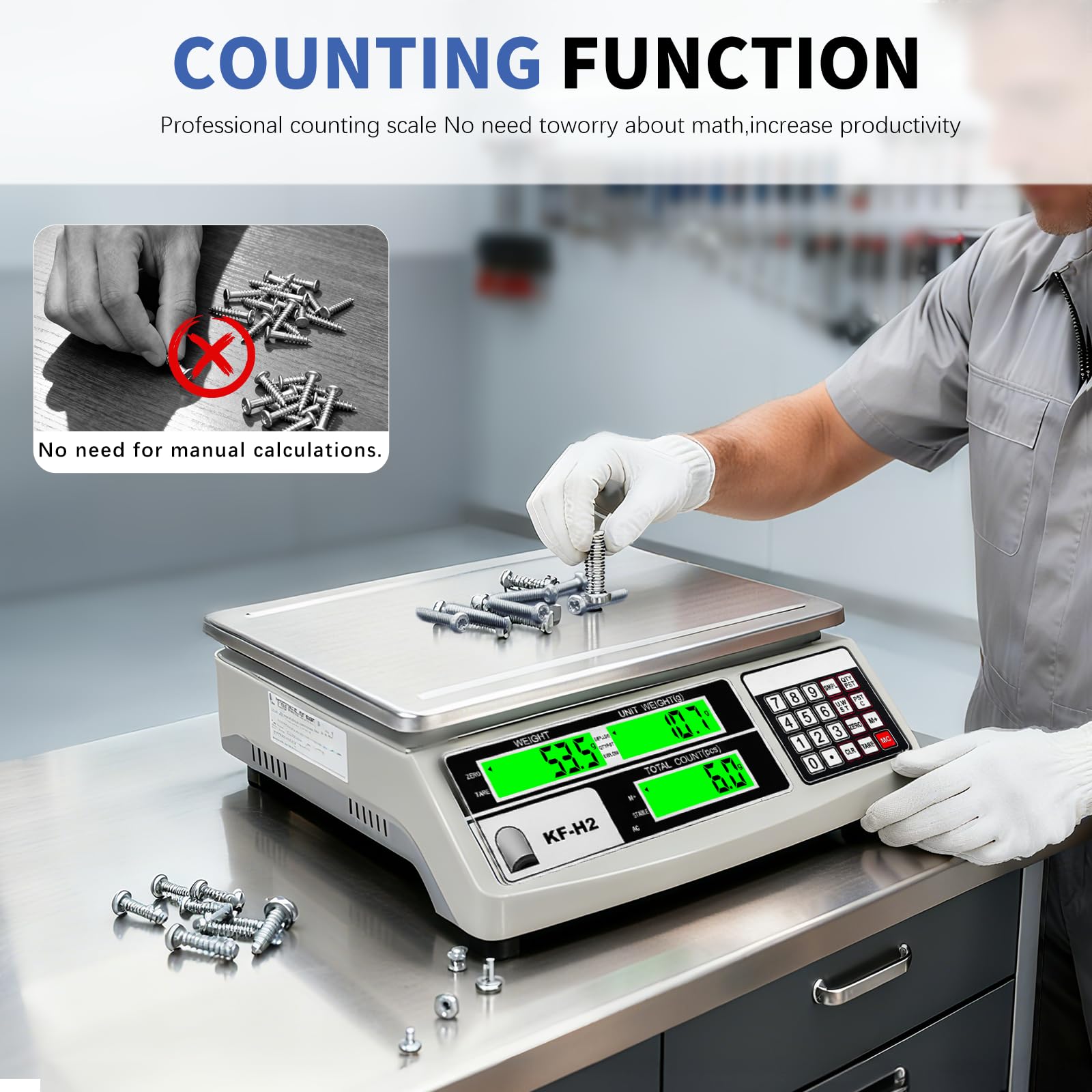 MEIYA Counting Scale - 30kg Digital Coin Scale -3 MEIYA Counting Scale - 30kg Digital Coin Scale -3