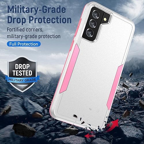 Miniatura 91 de Funda para Samsung Galaxy S21 Ultra (no para S21 Plus y S21), resistente a prueba de golpes, de grado militar, soporte de carga inalámbrica