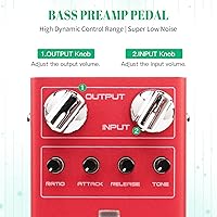 Vista 2 de JOYO Pedales de Bajo para Guitarra, Pedal de Efecto Compresor con Perillas de Compresión Precisas, Bajo Ruido y Alto Rango de Control Dinámico