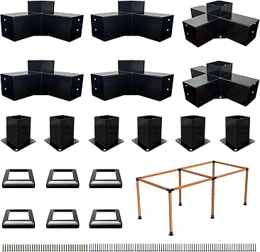 Pergola Kit with 3-Way Brackets & 4-Way Corner Brackets