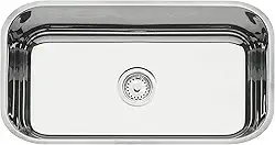 Cuba de embutir Tramontina Lavínia 56 BL em Aço Inox Pré-polido 56x34 cm