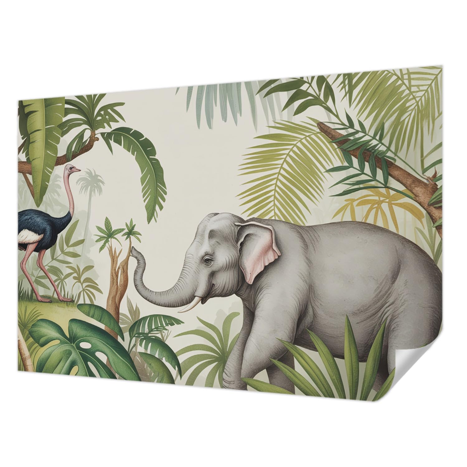 Papel tapiz para dormitorio con diseño fotográfico exótico de 152x104 cm para renovar salones