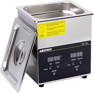 Ultrasonic Cleaner 2L SS304 with Digital Timer&Heater 40kHz Ultrasonic Jewelry Cleaner Machine Lab Ultrasonic Parts Cleaner for Jewelry Watch Ring Coin Diamond Glasses Lab Ultrasonic Cleaner