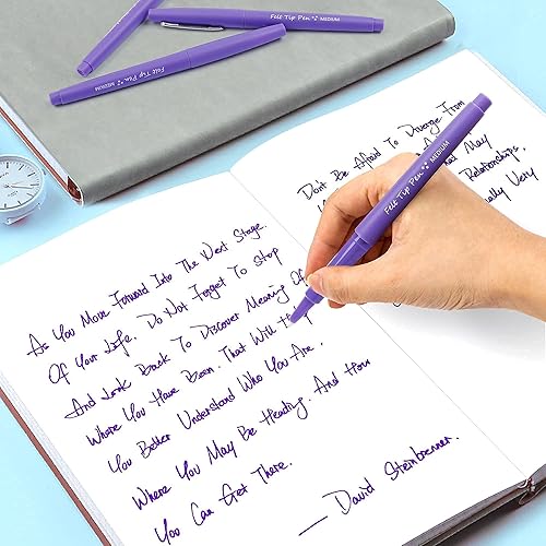 Miniatura 7 de Lelix Bolígrafos de punta de fieltro, paquete de 60 bolígrafos de fieltro de punta media, bolígrafos de fieltro para diario, escritura, toma de